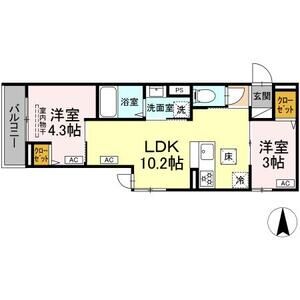 2LDK 間取り図