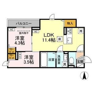 2LDK 間取り図