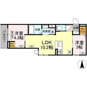 2LDK 間取り図