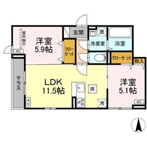 2LDK 間取り図