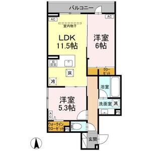 2LDK 間取り図