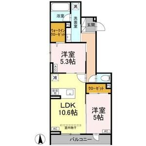 2LDK 間取り図