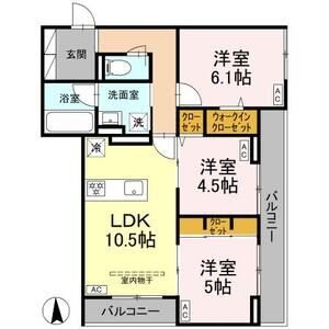 3LDK 間取り図