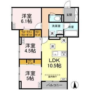 3LDK 間取り図