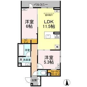 2LDK 間取り図