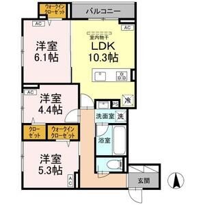 3LDK 間取り図