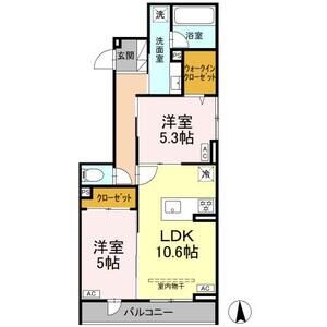 2LDK 間取り図