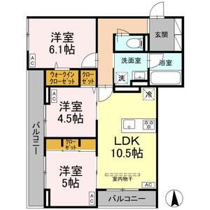 3LDK 間取り図