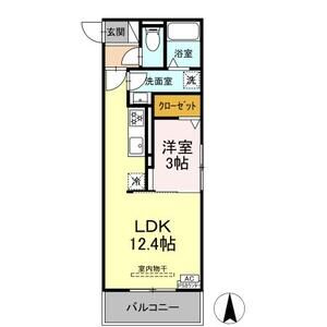 1LDK 間取り図
