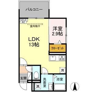 1LDK 間取り図
