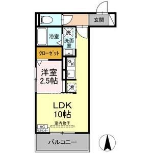 1LDK 間取り図