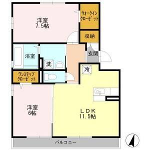 2LDK 間取り図