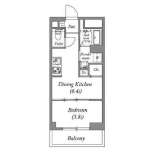 1DK 間取り図