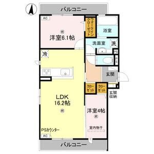 2LDK 間取り図