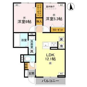 2LDK 間取り図