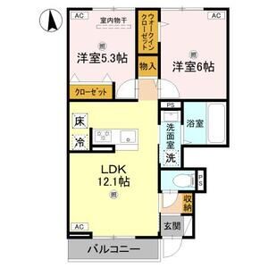 2LDK 間取り図