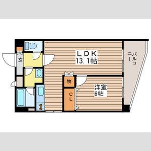 1LDK 間取り図