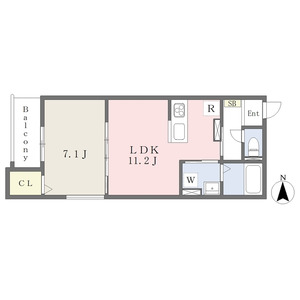 1LDK 間取り図