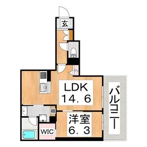 1LDK 間取り図