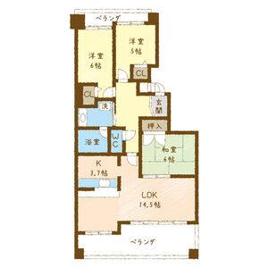 3LDK 間取り図