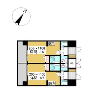 ワンルーム 間取り図