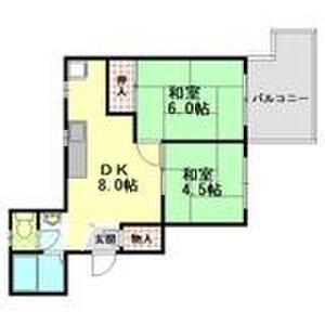 2DK 間取り図