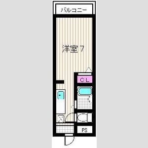 1K 間取り図