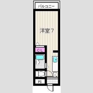 1K 間取り図