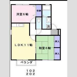2LDK 間取り図
