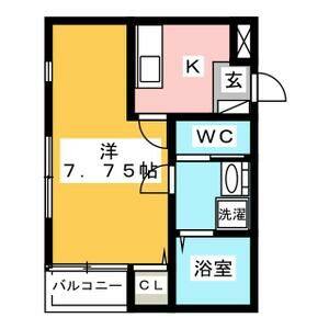 1K 間取り図