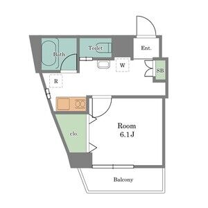 1K 間取り図