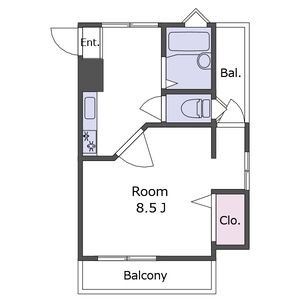 1K 間取り図