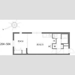 1LDK 間取り図