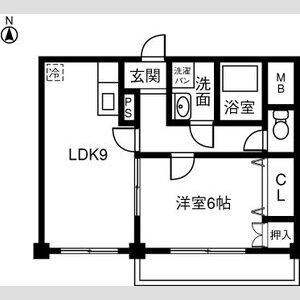1LDK 間取り図