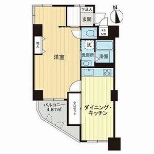 1DK 間取り図