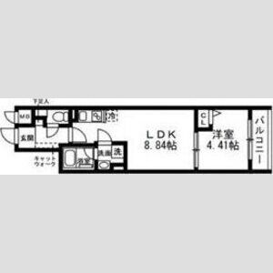 1LDK 間取り図
