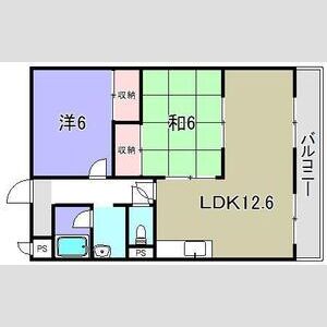2LDK 間取り図