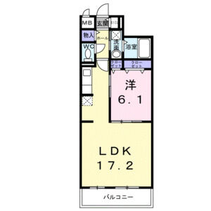 1LDK 間取り図