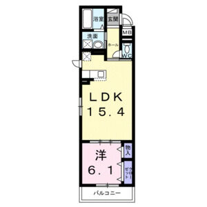 1LDK 間取り図