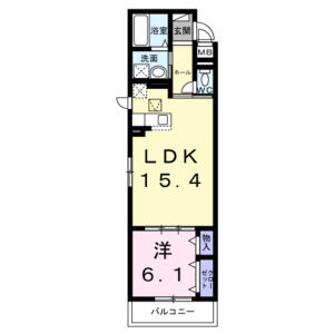 1LDK 間取り図
