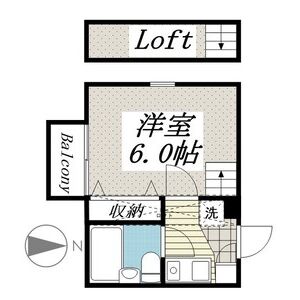 1K 間取り図
