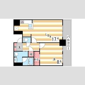 1LDK 間取り図