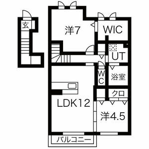 2LDK 間取り図