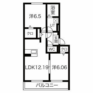 2LDK 間取り図