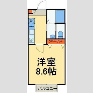 1K 間取り図