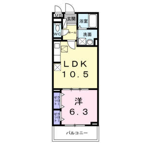 1LDK 間取り図
