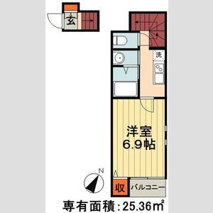 1K 間取り図
