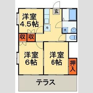 3DK 間取り図