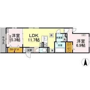 2LDK 間取り図