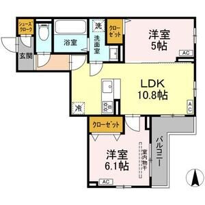 2LDK 間取り図